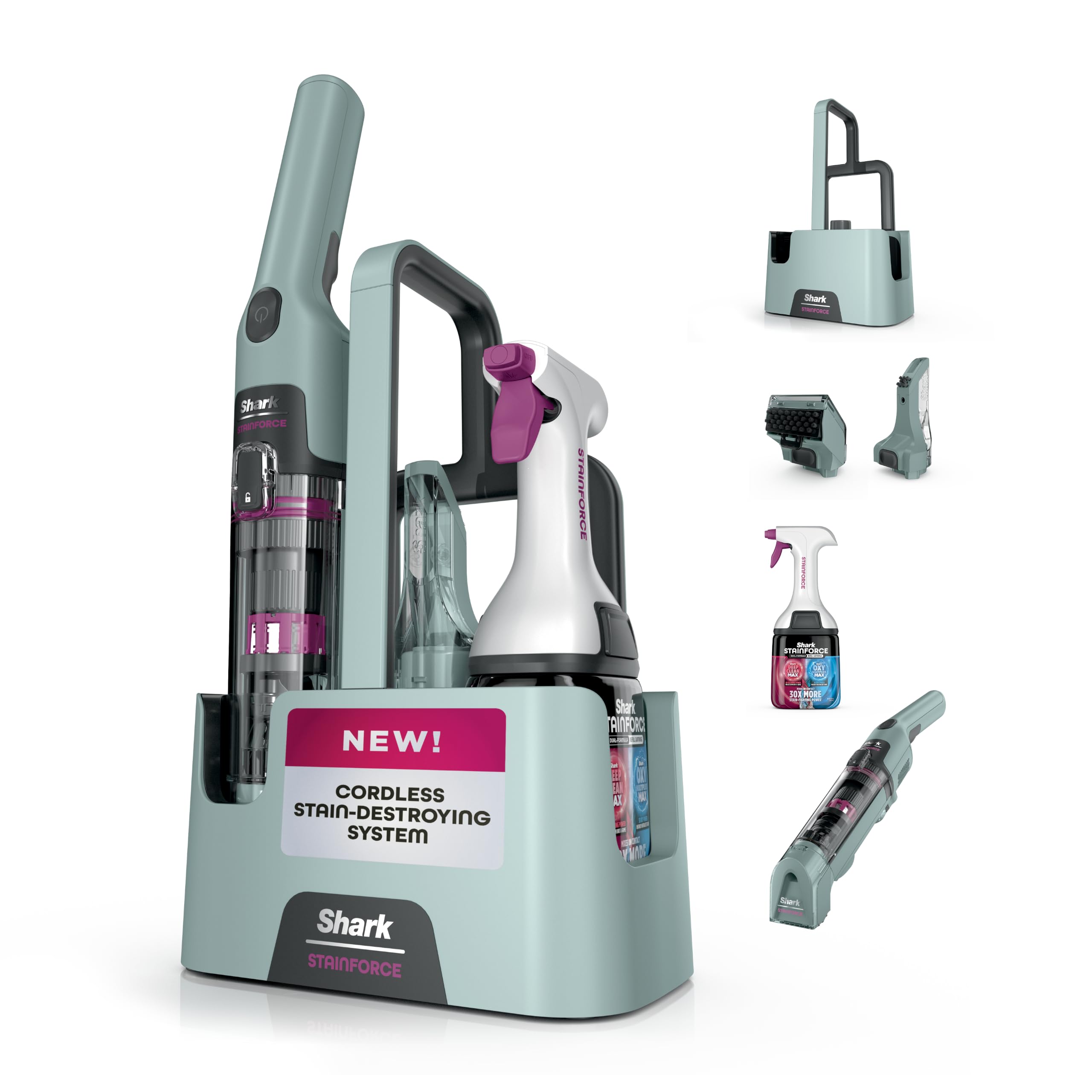 Shark StainForce Cordless Stain, Odor & Urine Remover,2 Tools, Caddy HX101C | Fo