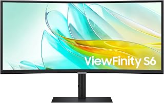Samsung 34” ViewFinity S65UC, Ultra-WQHD Curved Monitor | 100Hz Refresh Rate, AMD FreeSync™ HDR10, KVM Switch Built in Speakers with USB-C, LS34C654UANXGO, 2025