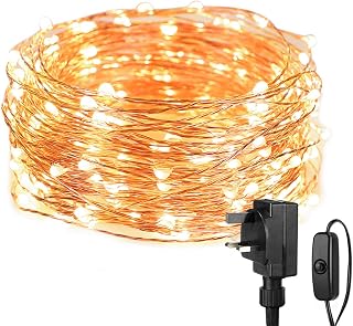 Lepro Fairy Lights Plug in, 10m 100 LED Copper Wire Christmas Fairy Lights | 33ft Warm White Christmas Decoration Lights, Fairy String Lights Mains Powered for Room Decor, Bedroom, Party, Wedding