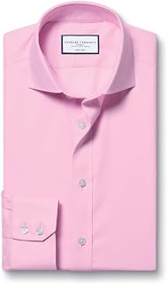 Charles Tyrwhitt Shirts for Men - Non Iron with 100% Cotton Twill - Formal Dress Shirt (Extra Slim Fit - Cutaway Collar)