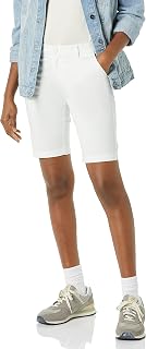Amazon Essentials Mid Rise Slim Fit Chino Shorts, 10" Inseam Women