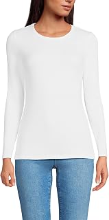 Lands' End T-shirt da donna in cotone a coste