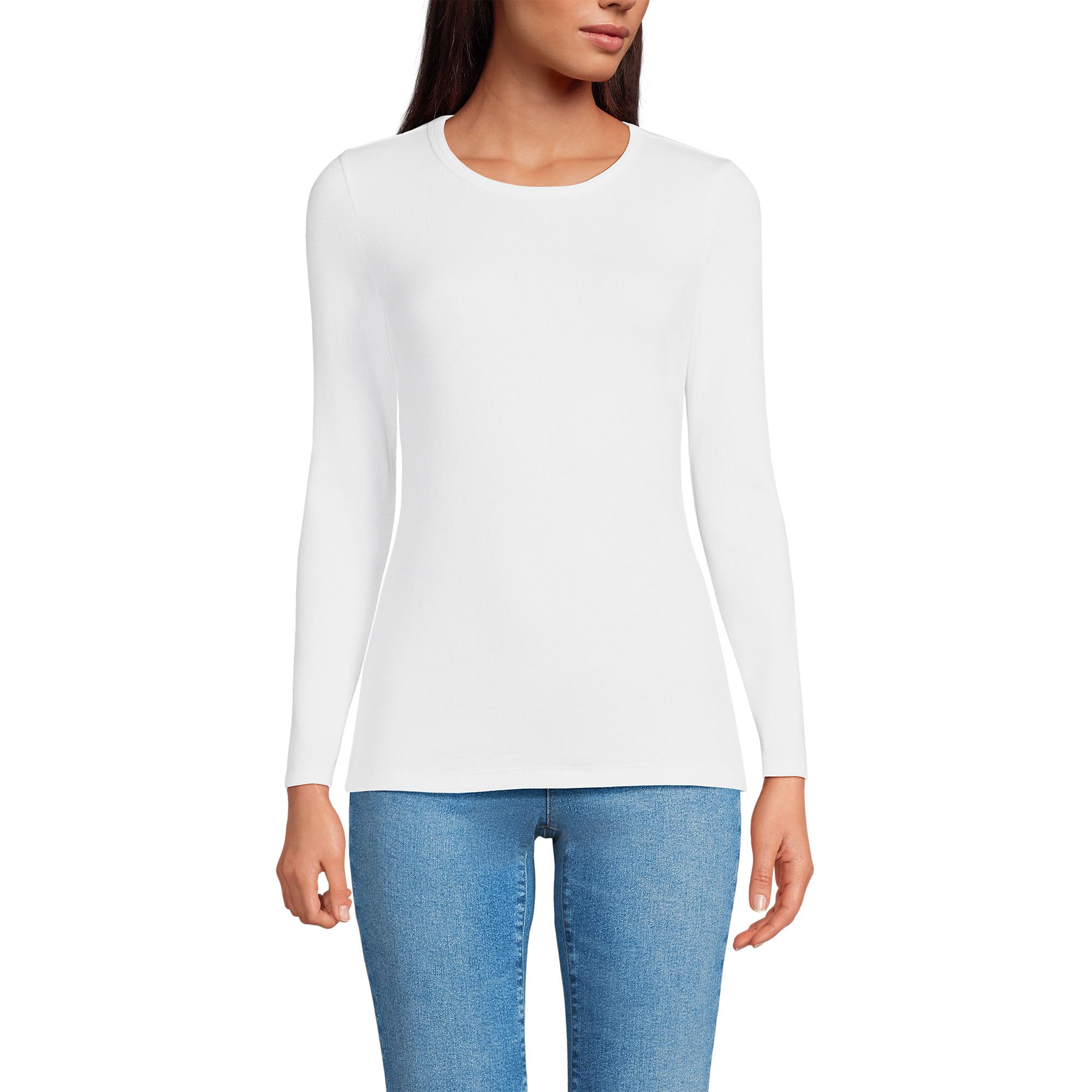 Lands' End T-shirt da donna in cotone a coste