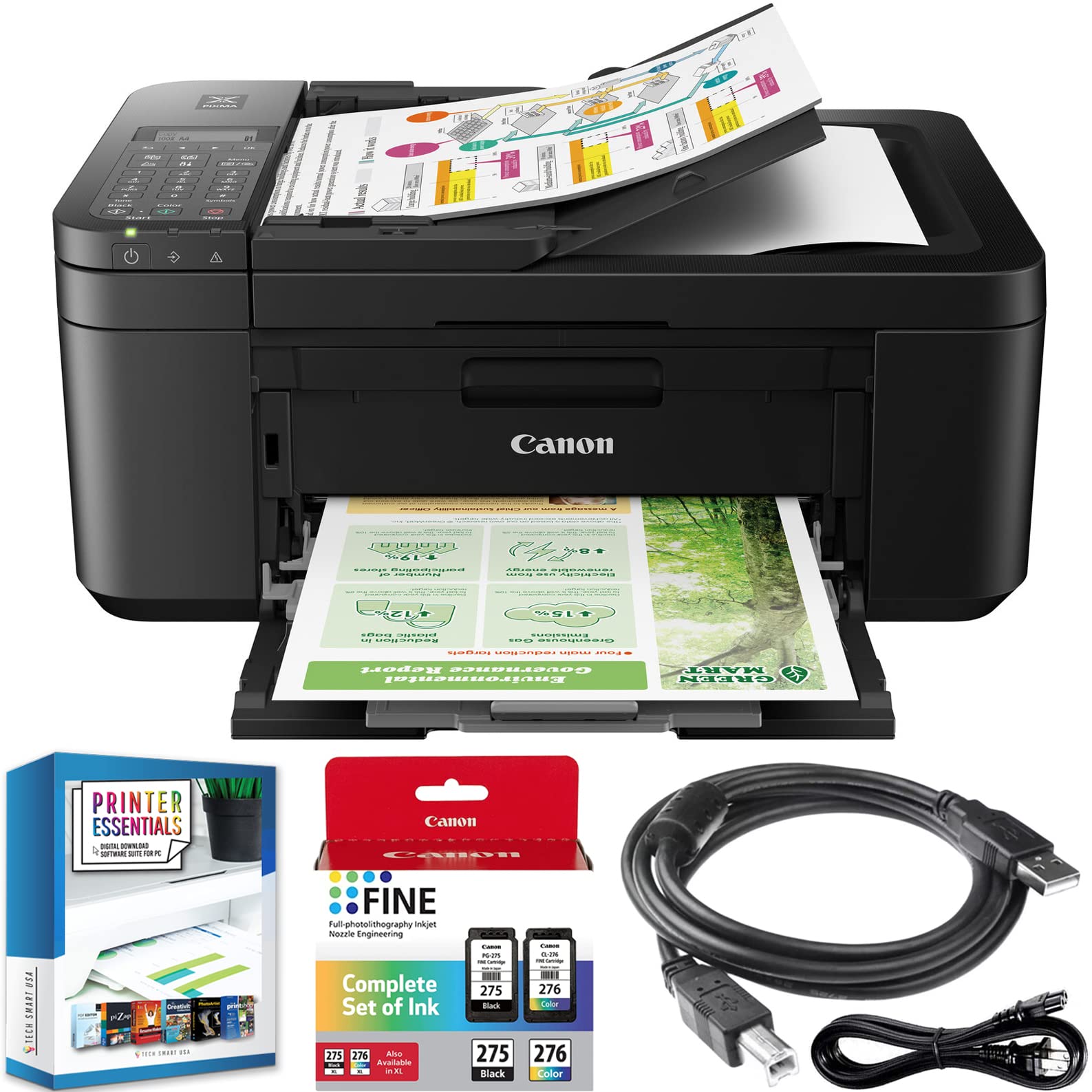 Canon PIXMA TR4720 All-in-One Wireless Printer with Auto Document Feeder, Mobile