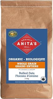 Anita’s Organic Mill -Organic Rolled Oats, Bulk Size 2.5kg, Made in Canada