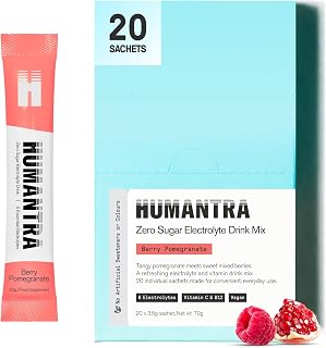 Humantra Electrolytes Powder Hydration Sachets - Berry Pomegranate, 20ct