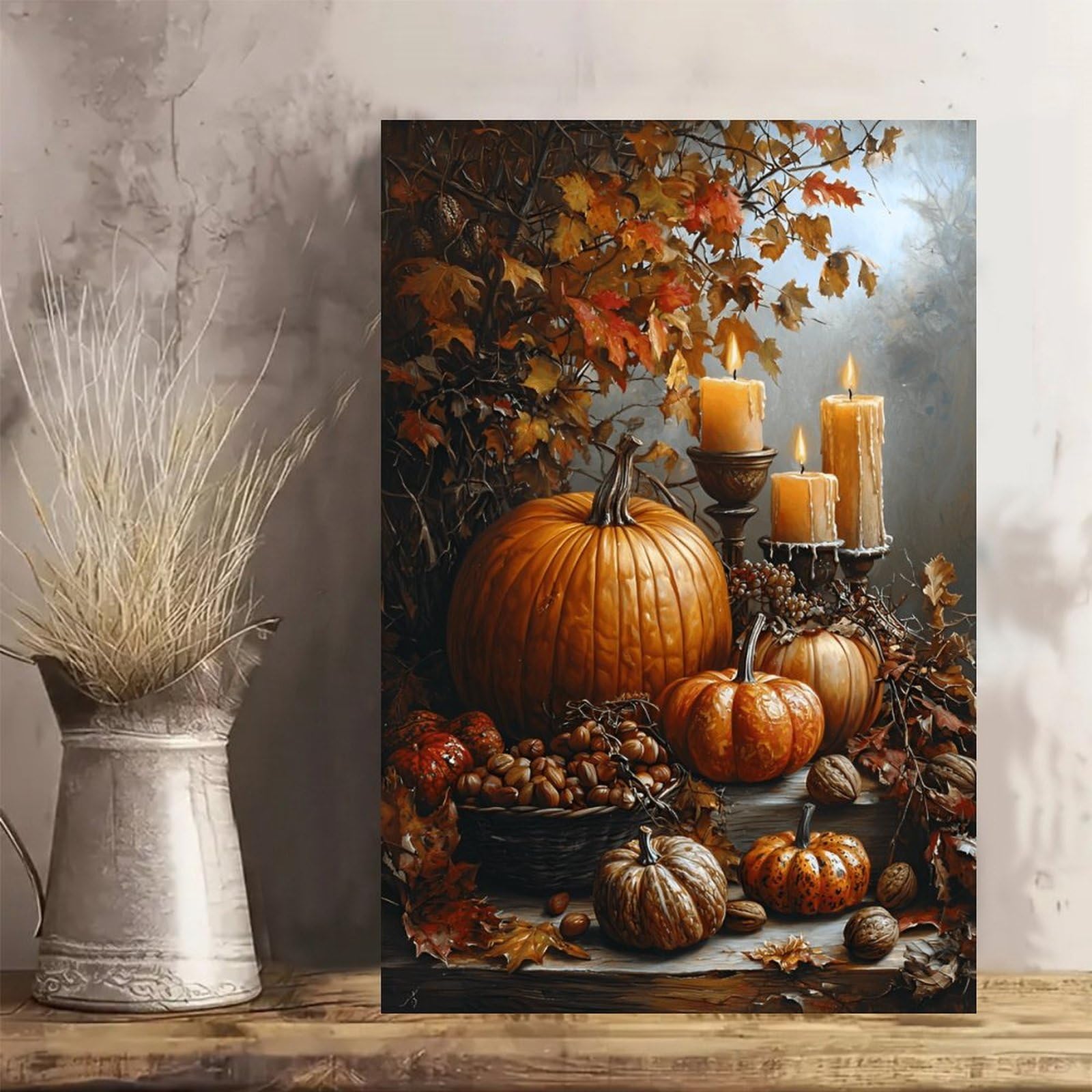 Vintage Rustic Canvas Wall Art Print,12 x 18 Inches,No Frame,Home Office Decor f