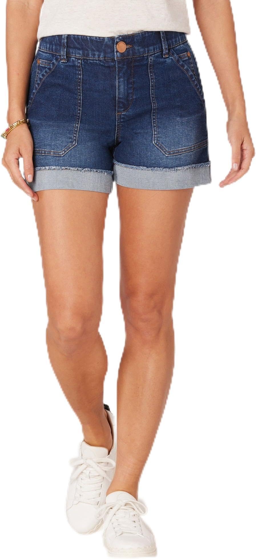 Democracy - Pantaloncini da Donna Ab Solution 4", Pantalocini Denim Donna