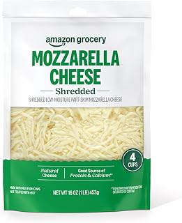 Amazon Grocery, Mozzarella Cheese, Shredded, 16 Oz