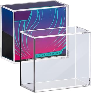 Kisbox ETB Acrylic Case, 5mm Acrylic Display Case, Clear Ultra Acrylic Boxes for Display Compatible with Elite Trainer Box, Dustproof and Waterproof Protector Case(1 PCS)