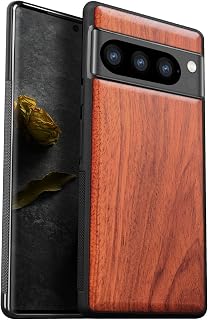 Carveit Wood Cover Case for Google Pixel 8 Pro (Rose-Blank Wood Style)