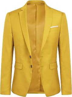 YOUTHUP Men's Blazers Slim Fit Elegant American Formal Suit Jacket for Men