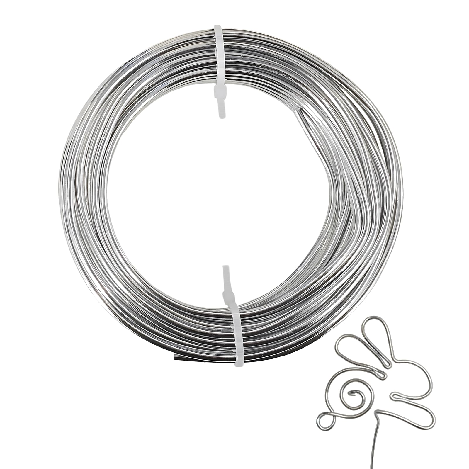 9 Gauge Aluminum Craft Wire,33 Ft Silver Metal Wire for Sculpting and Crafting,B