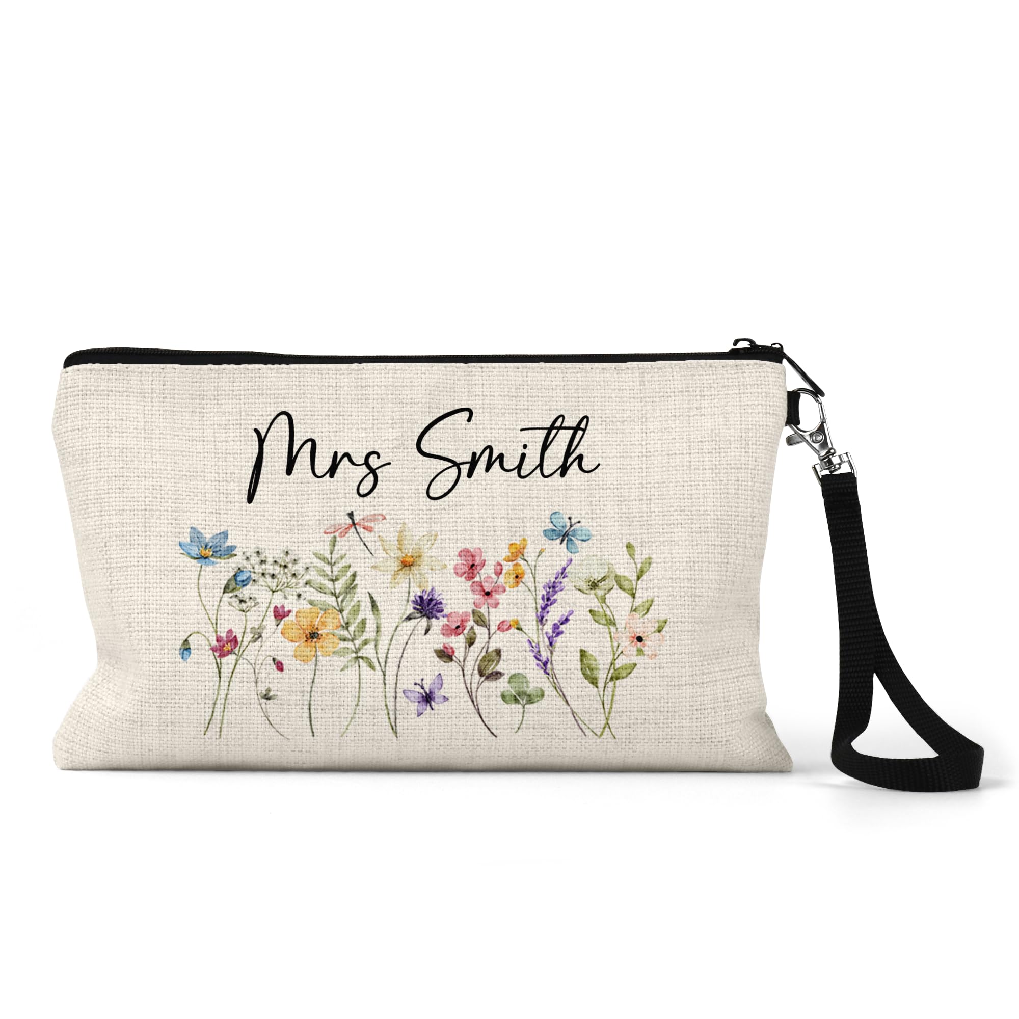 Chicken Craft Personalised Teacher Pencil Case - Soft Floral Watercolour Design 