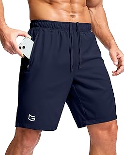 G Gradual Men's Athletic Running Shorts with Pockets Zipper Quick Dry 7"/5"/9" Gym Shorts for Basketball Hiking