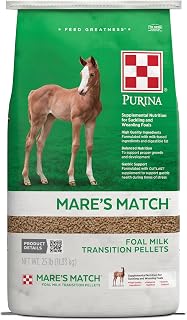 Purina Mare's Match Foal Horses Milk Transition Pellets | 25 Pound (25 LB) Bag