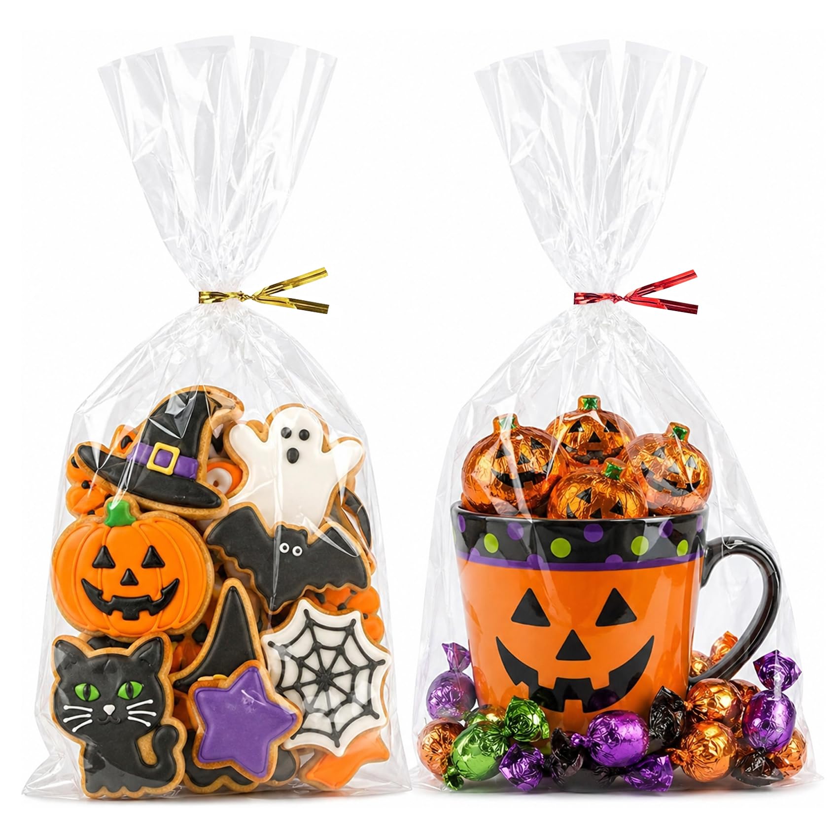 Morepack Cellophane Treat Bags 7x13 In 200 PCS Clear Cellophane Bags | Cellophan
