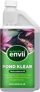 Envii Pond Klear - Natural Green Pond Water Treatment, Clears Green and Murky Water for Crystal Clear Healthy Water, Safe for all Fish and Wildlife -1L Treats 40,000 Litres