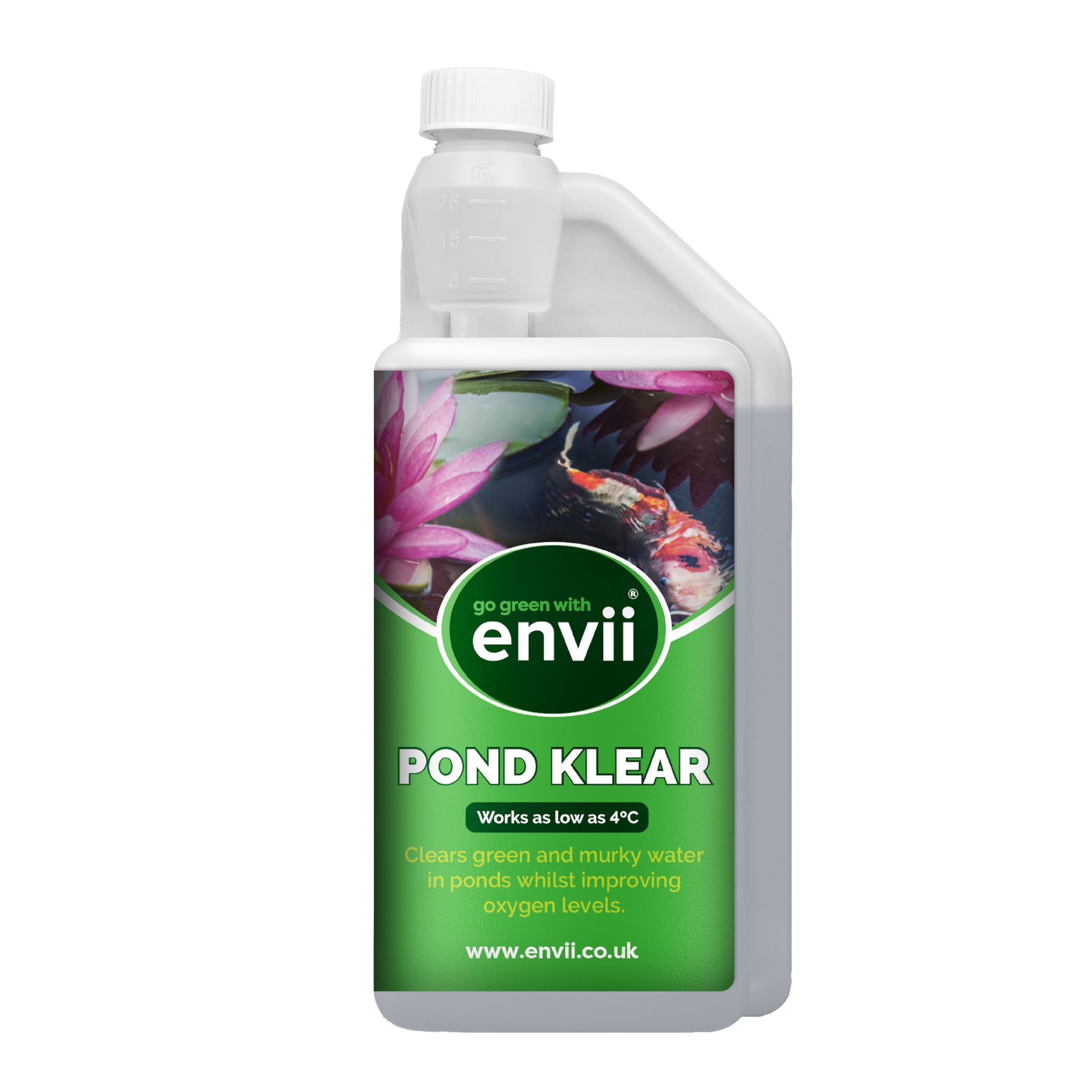 Envii Pond Klear - Natural Green Pond Water Treatment, Clears Green and Murky Wa