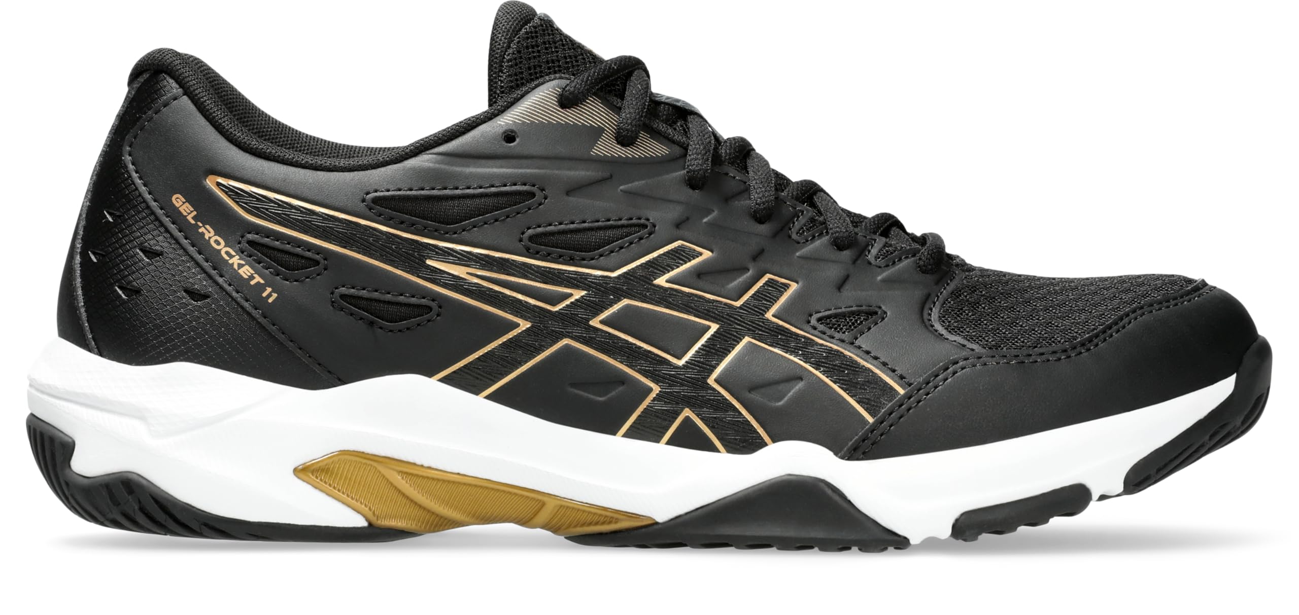 ASICS Gel Rocket 11 Men's Volleyball Shoes, 8.5, White/Pure Silver