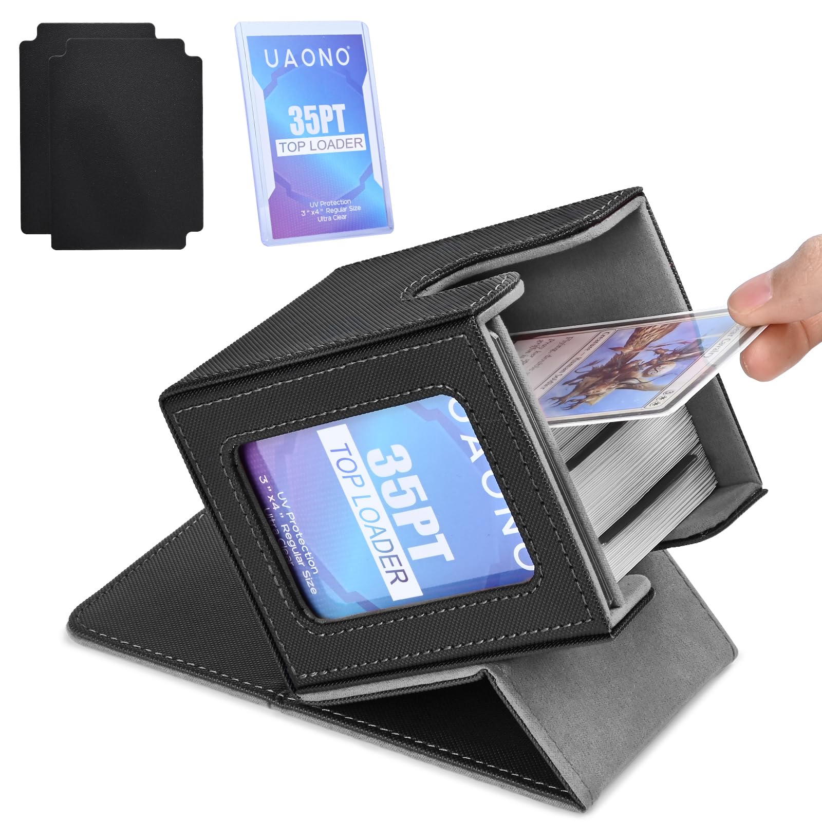 UAONO Card Deck Box for MTG Commander, Fits 100 Double-Sleeved Cards | Independe