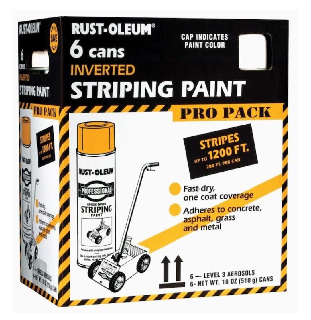 Rust-Oleum Professional Inverted Striping White Spray Paint | Parking Lot Stripi