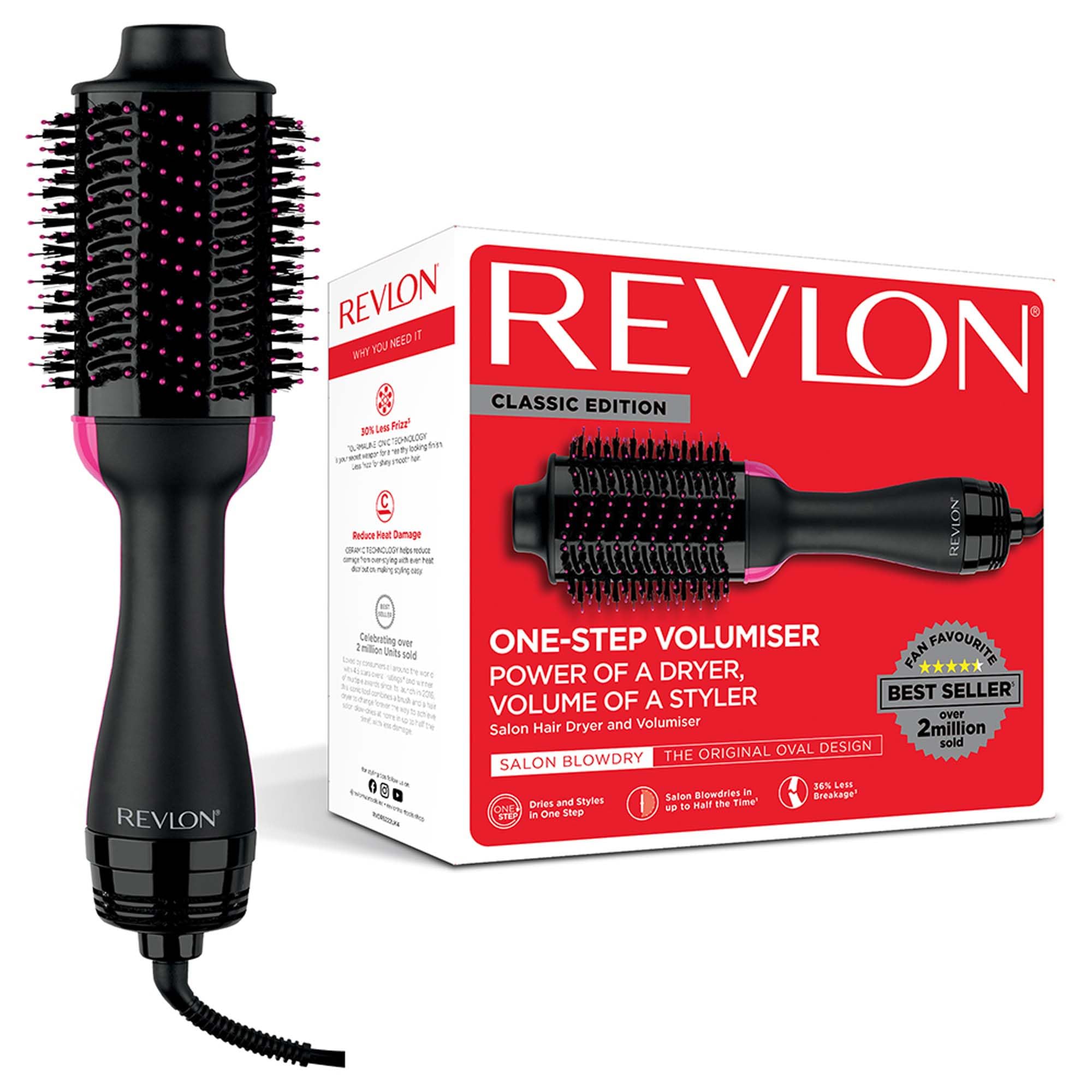 Revlon One-Step Hair Dryer and volumiser for mid to Long Hair (One-Step, 2-in-1 