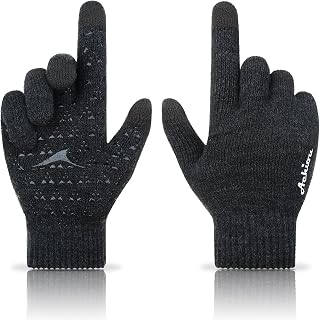 Achiou Winter Gloves for Men and Women, Touchscreen Soft Knit Gloves