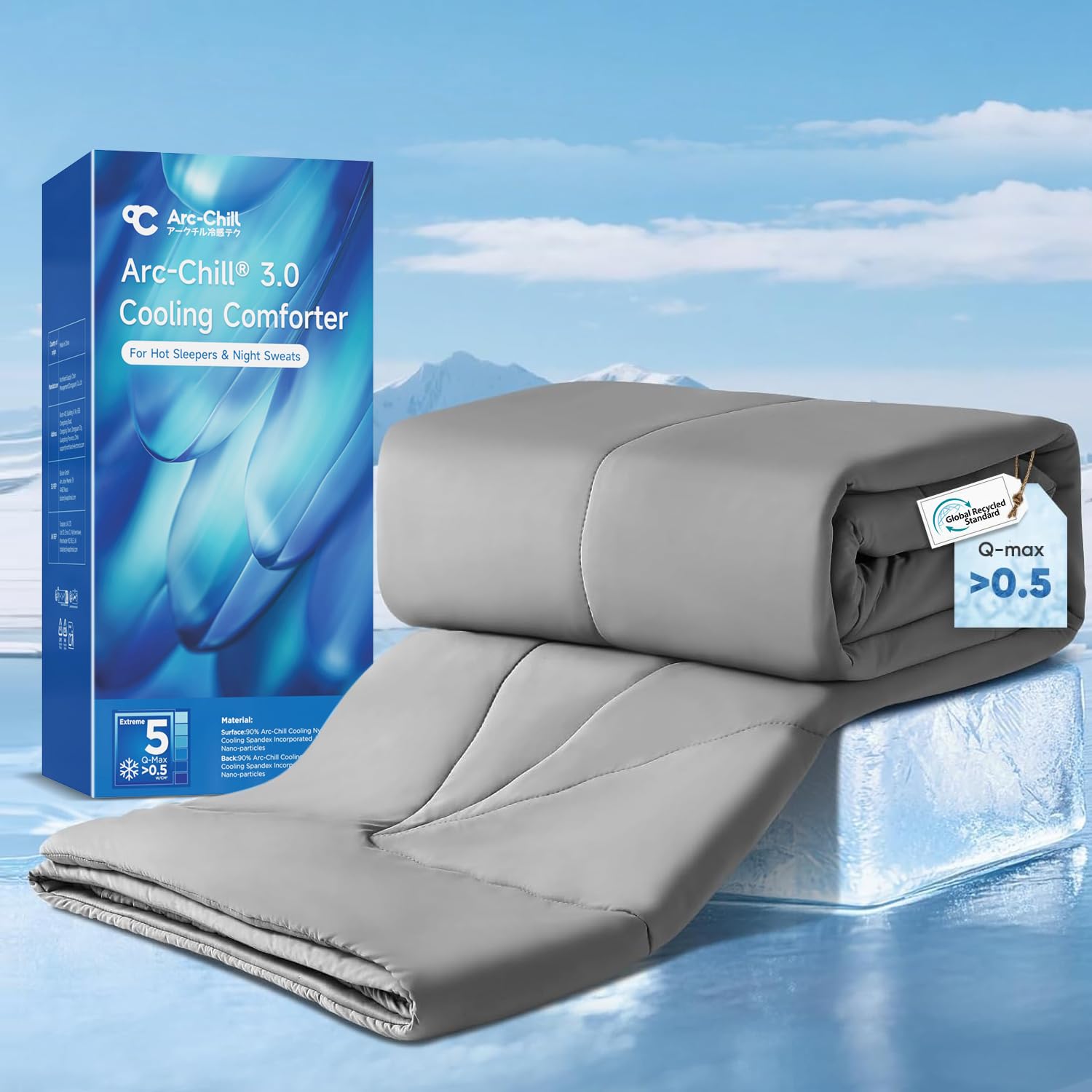 Elegear Cooling Comforter, Ultra-Soft King Size Comforter Absorbs Body Heat for 