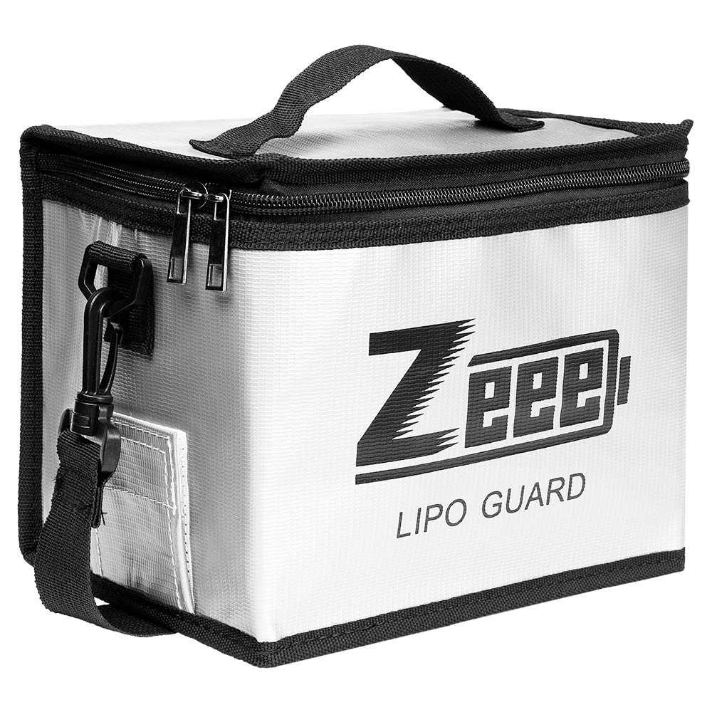 Zeee Fireproof Explosionproof Lipo Bag Battery Storage(8.46 x 6.5 x 5.71in) | La