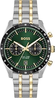 Boss Montre Analogique Multifunction à Quartz pour Homme Collection TOURMASTER avec Bracelet en Acier Inoxydable de Couleur Dorée - 1514287