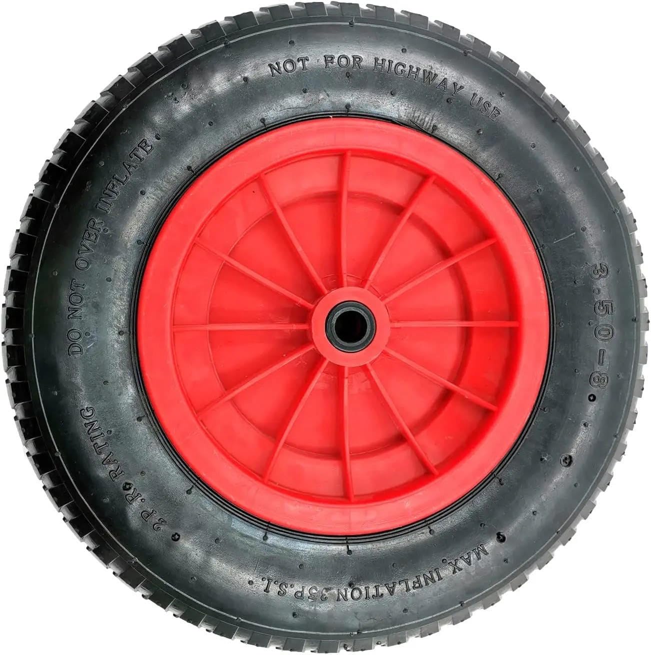 Easy Shopping® 14" Inch Wheelbarrow Wheel Pneumatic Inflatable Tyre 3.50-8 REPLA