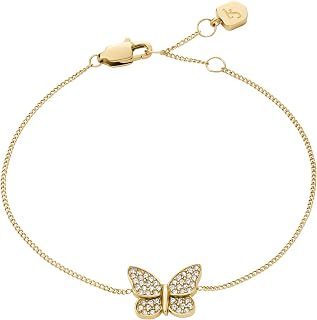 Fossil Women's Ellis Pavé Glitz Gold-Tone Brass Tennis Chain Bracelet