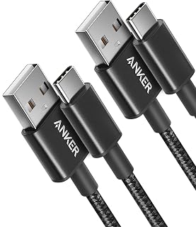 Anker USB A to USB C Cable, USB to USB C Cable(2Pack,3ft,Black) | For iPhone 17 Series, Samsung Galaxy S10 / S10+, LG V30, Beats Fit Pro, and More