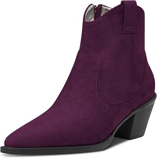 Saekcted Women's Medium Heel Heel 6.5 cm Heels Pointed Toe Ankle Boots Riding Slip-on Boots Zipper Party Office Sexy