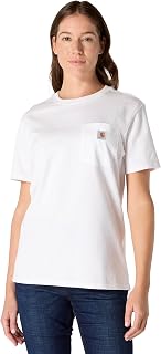 Carhartt K87 Lightweight Short Sleeve Pocket T-Shirt with Short Sleeve, Comfortable Fit Women's T-Shirt (Pack of 1)