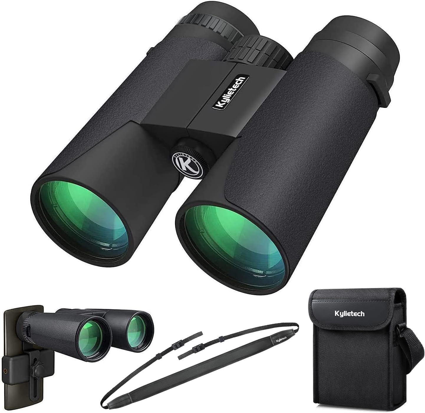 Kylietech Binoculars 12 x 42 HD Compact Binoculars Waterproof for Bird Watching,