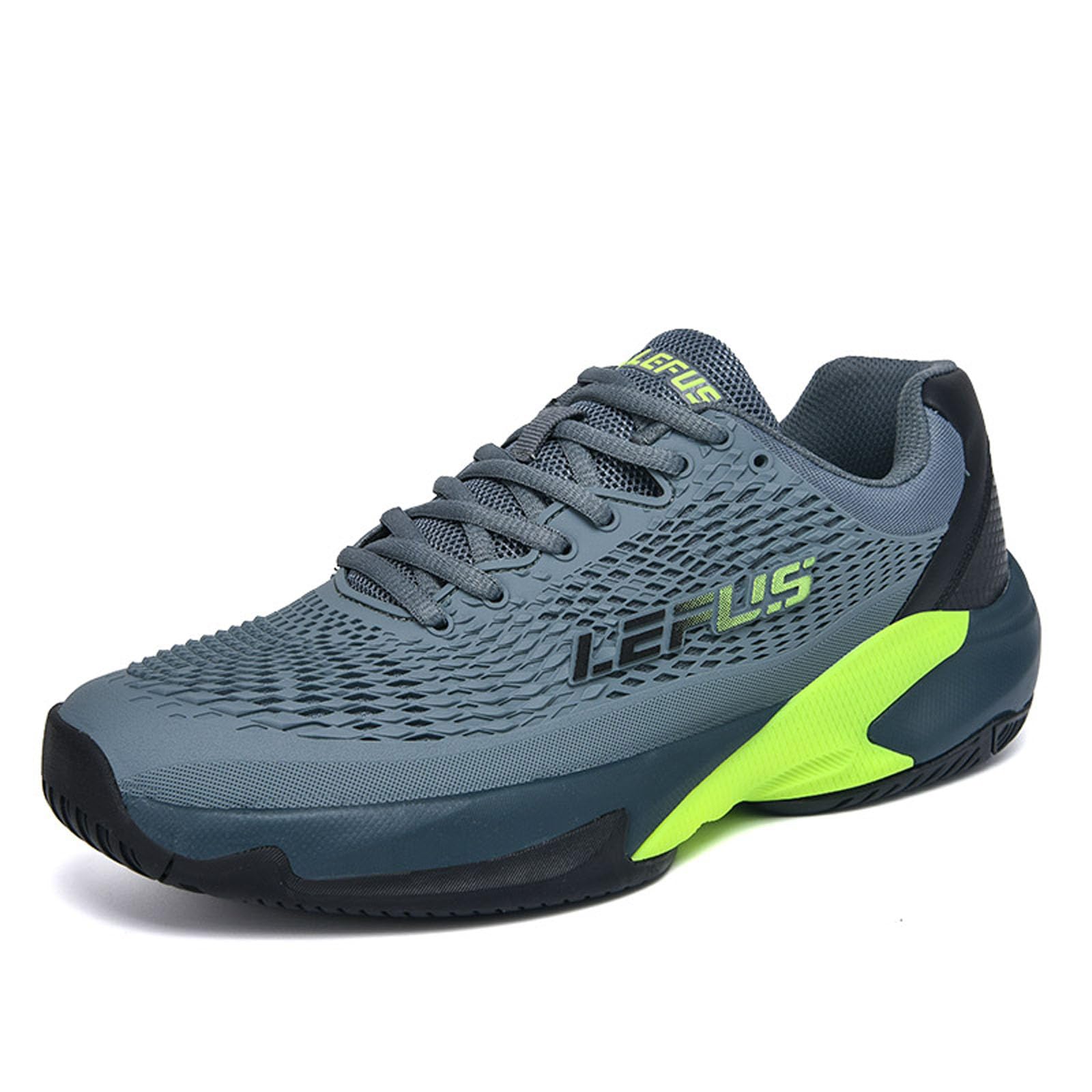 BLBK Men's Tennis Shoes, Badminton Shoes, Cushioned, Breathable Court Shoes, Squ