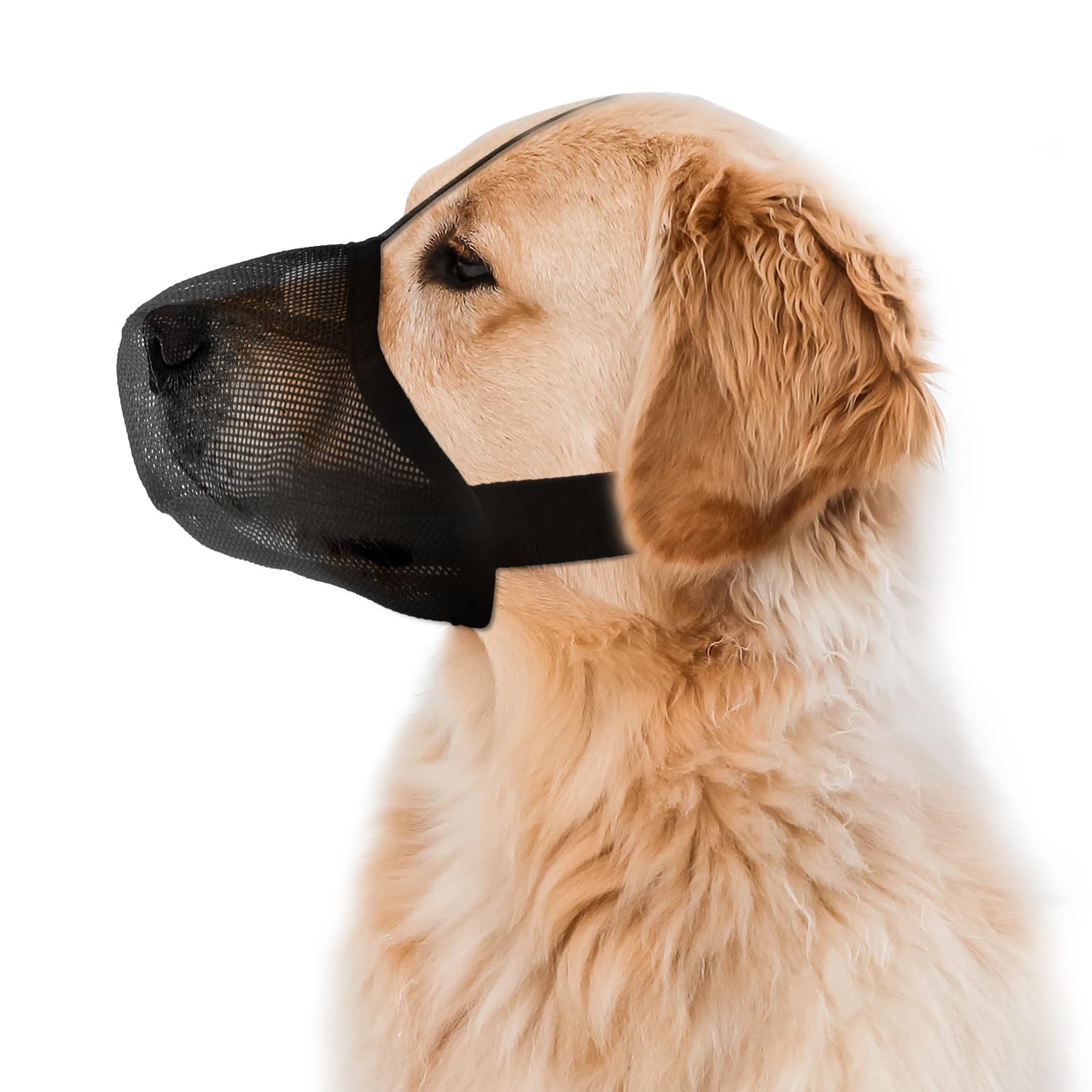 Soft Dog Muzzle, Adjustable Muzzle Guard for Drinking Mesh Small Medium Large St