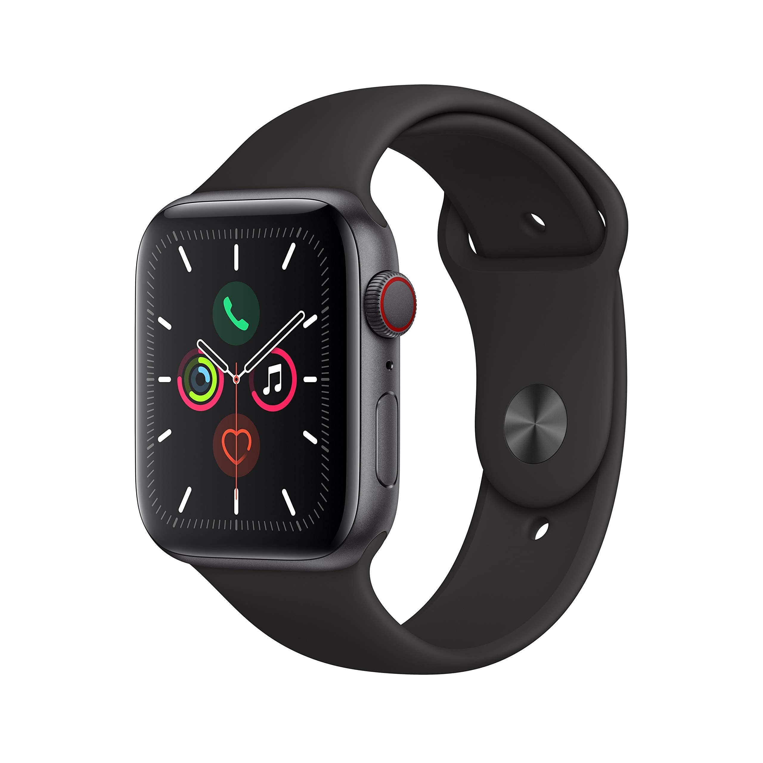 Apple Watch Series 5 (GPS + Cellular, 44MM) - Space Gray Aluminum Case with Blac