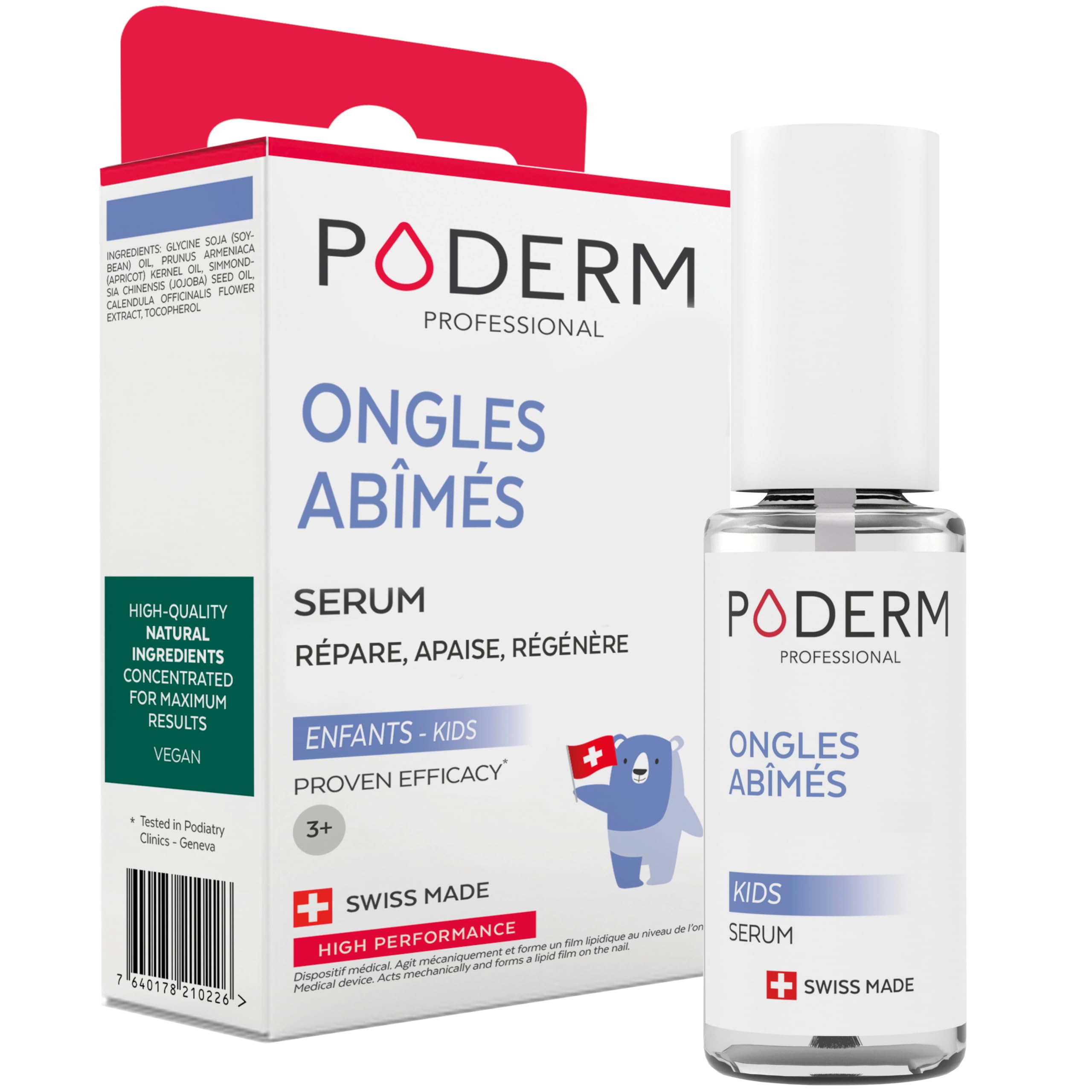 PODERM - CHILDREN & BABY FRAGILIZED NAIL CARE - Repairs, Restructures and Soothe