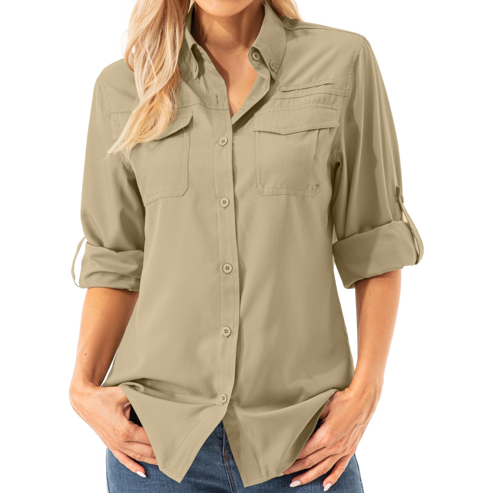 Women's Shirt Blouse UV Shirt UPF 50+ Safari Clothing Hiking Blouse Women's Outd