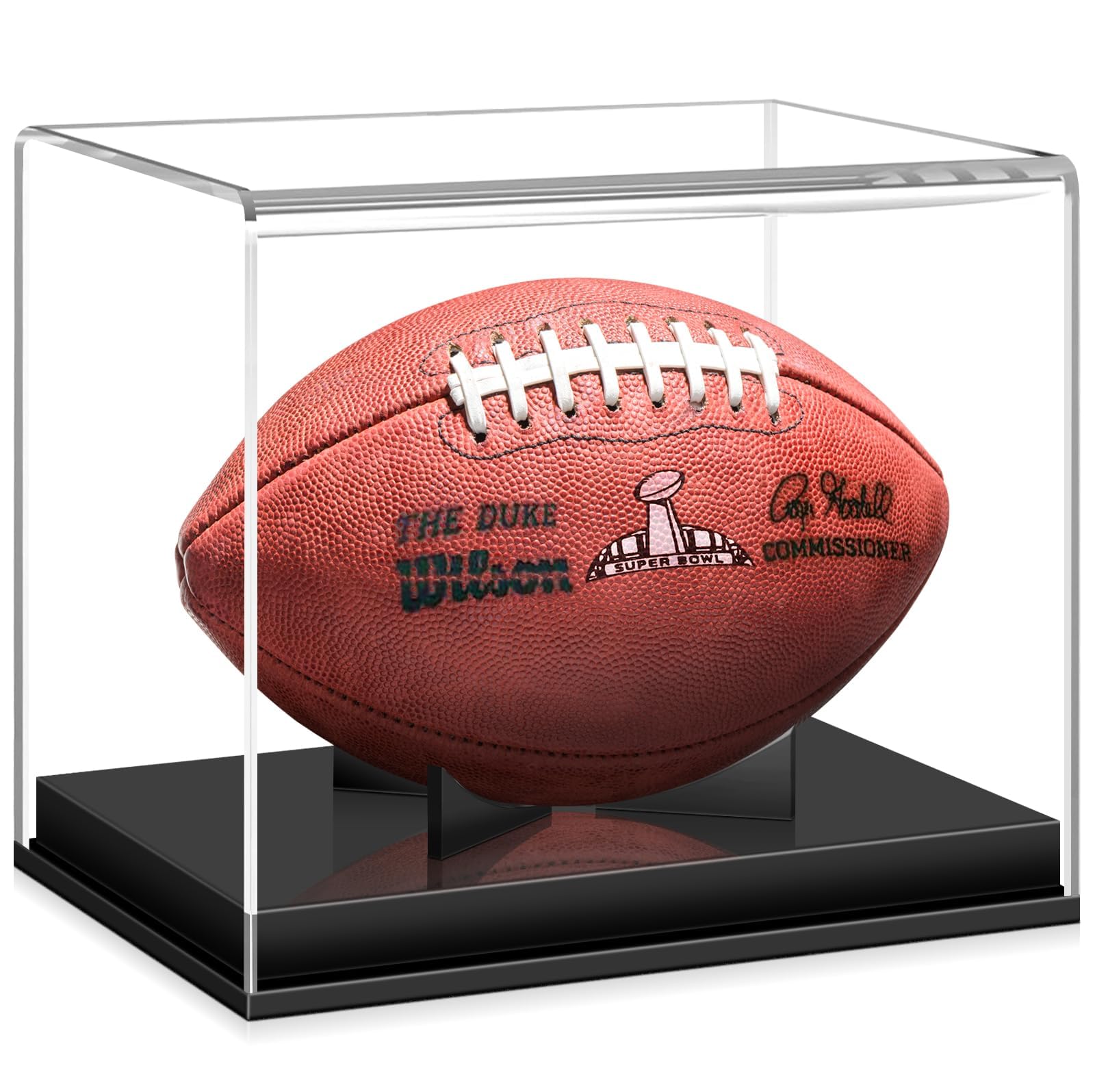 KKU Football Display Case, Acrylic Football Case Display Case Autographed Footba