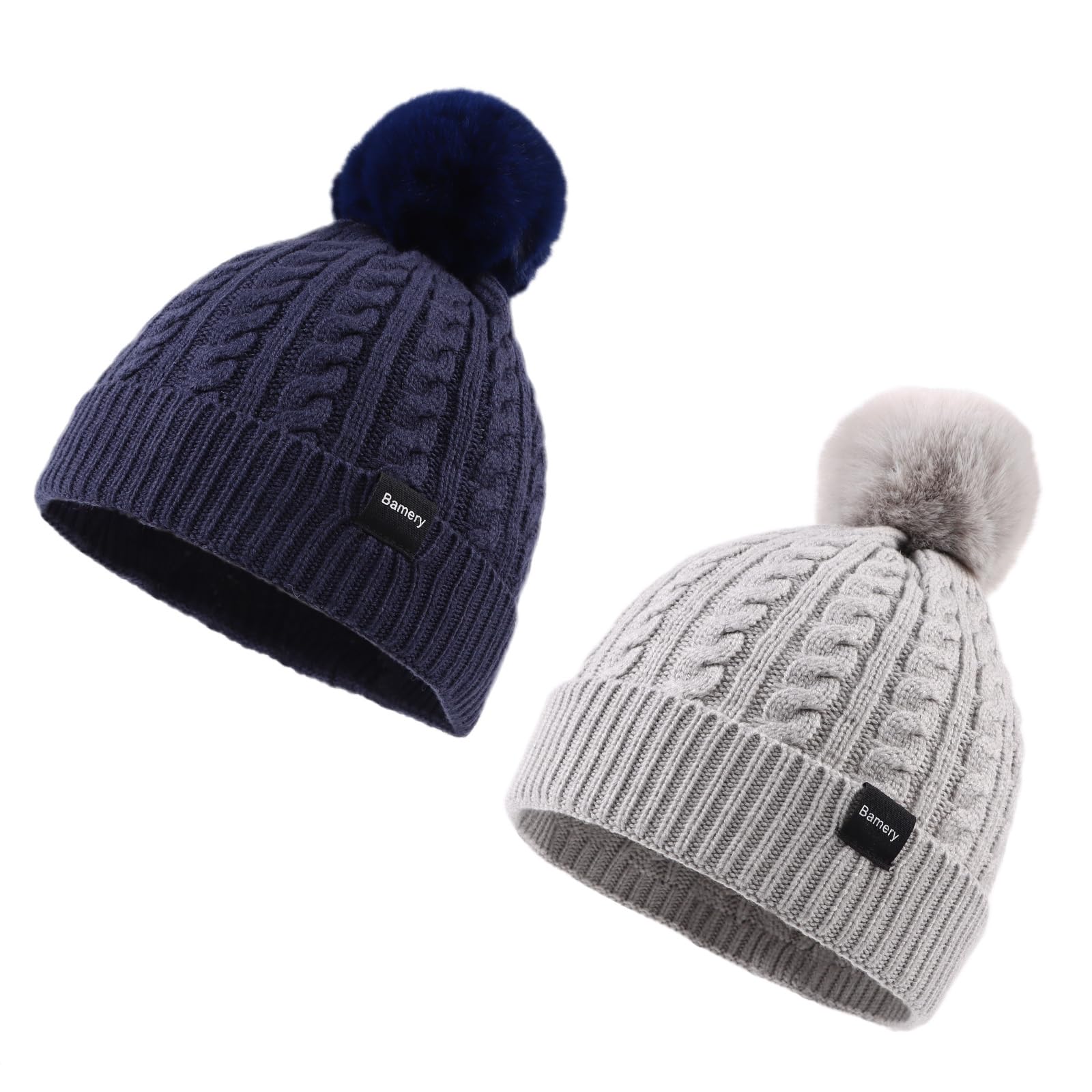 Baby Winter Hat Toddler Girls Pompom Beanie Infant Warm Knit Hats