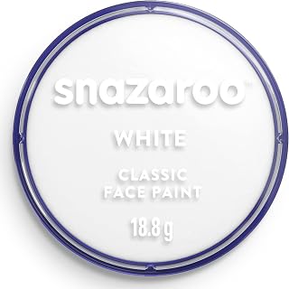 Snazaroo Classic Face and Body Paint, White Colour, Water Based, Easily Washable, SFX Makeup