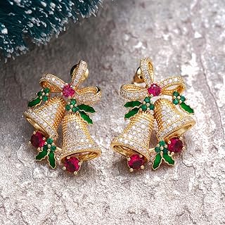 Christmas Bell Dangle Earrings for Women Cute Jewelry with Charms