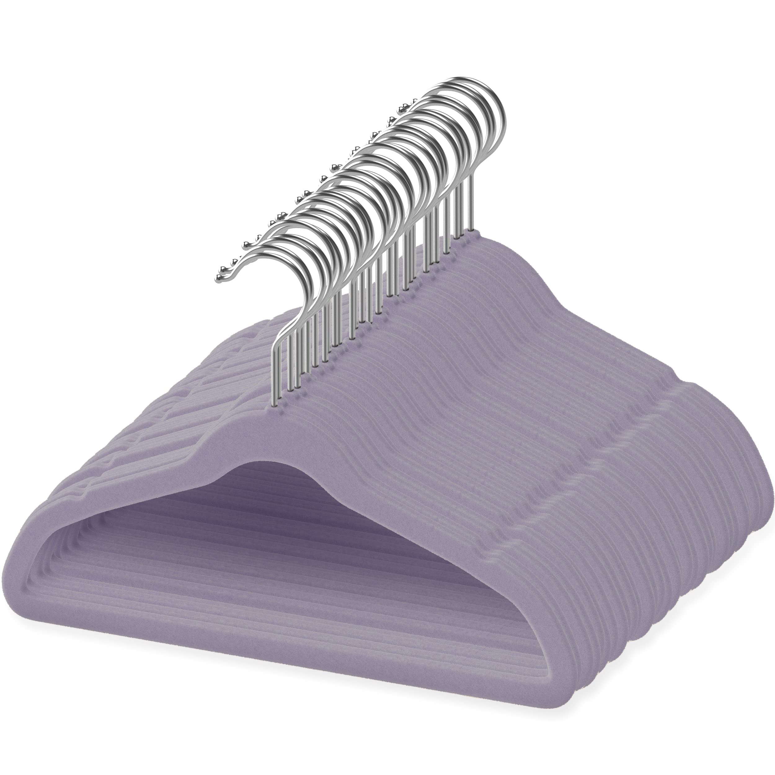 TechZoo 50 Premium Velvet Baby Hangers 30cm Non-Slip Ultra Thin Space Saving 360