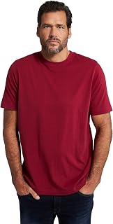 JP 1880 Men's Big & Tall Crew Neck Basic T-Shirt Wine Red X-Large 702558 57