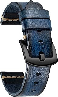 BINLUN Strap Watch Leather Strap Watch 18 mm 20 mm 22 mm 24 mm 26 mm Strap Smartwatch Strap Smartwatch Quick Release Strap Vintage Gradient Leather Bracelet Watch Cowhide Leather for Men Women