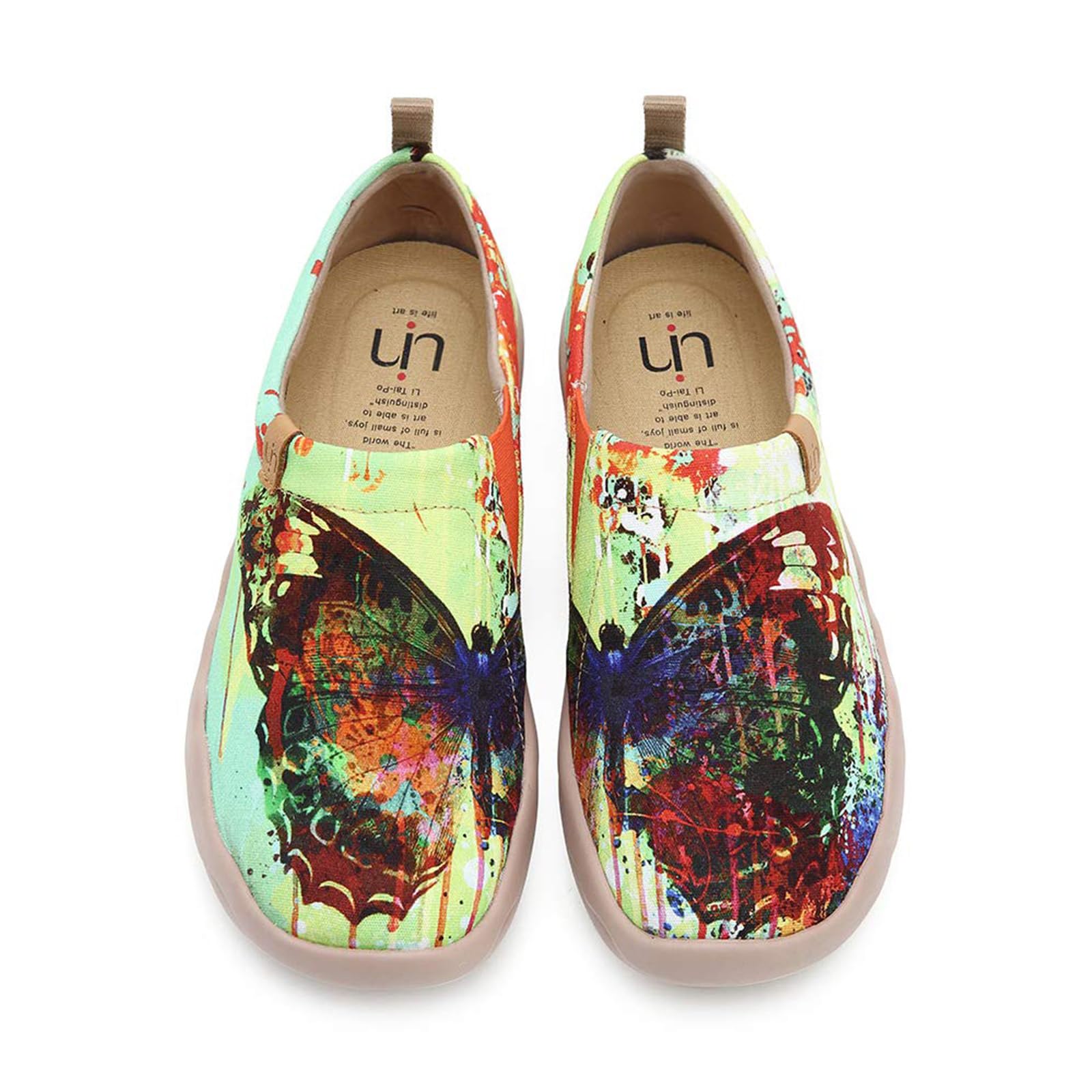 UIN Women's Lightweight Comfortable Slip On Loafer Flat Art Travel Painted Shoes